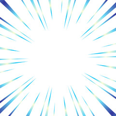 Obraz premium キラキラした青色のグラデーションの集中線