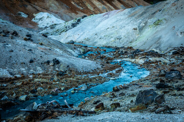 the various landscapes of a volcanic valley