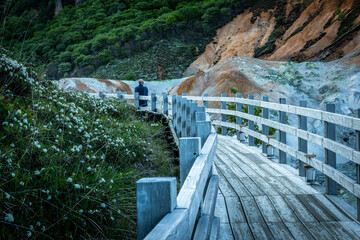 the various landscapes of a volcanic valley