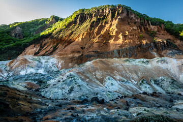 the various landscapes of a volcanic valley