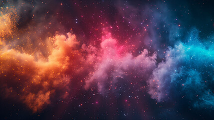 Fototapeta premium Colorful Space Nebula Cloud