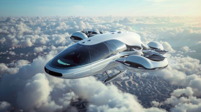 A Drones flying in the sky Work without a driver3D rendering image.