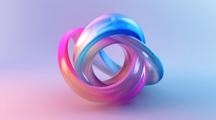 Fototapeta premium A colorful, abstract, and geometric shape that appears to be a spiral