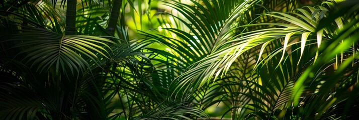 palm leaves in the sun