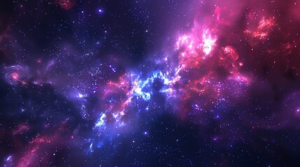 Obraz premium Vibrant and colorful space nebula. Glowing clouds of gas and dust in deep space.