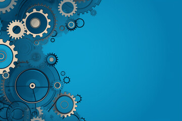 Abstract gear wheel mechanism background, machine and engineering tool equipment technology
