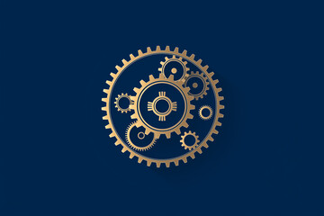 Naklejka premium Abstract gear wheel mechanism background, machine and engineering tool equipment technology