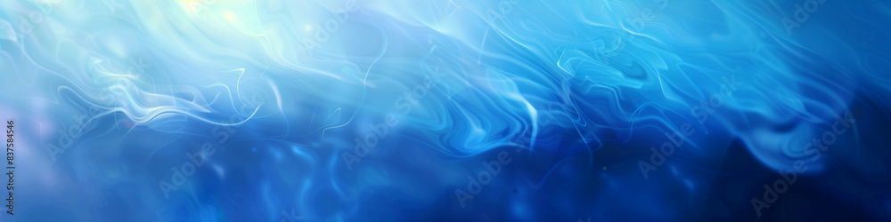 Wall mural blurry abstract sky blue smooth gradient background, ai generated images