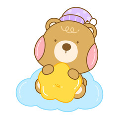 Good night cute bear