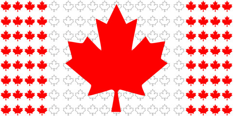 Canada flag logo background vector design for Canada Day 2