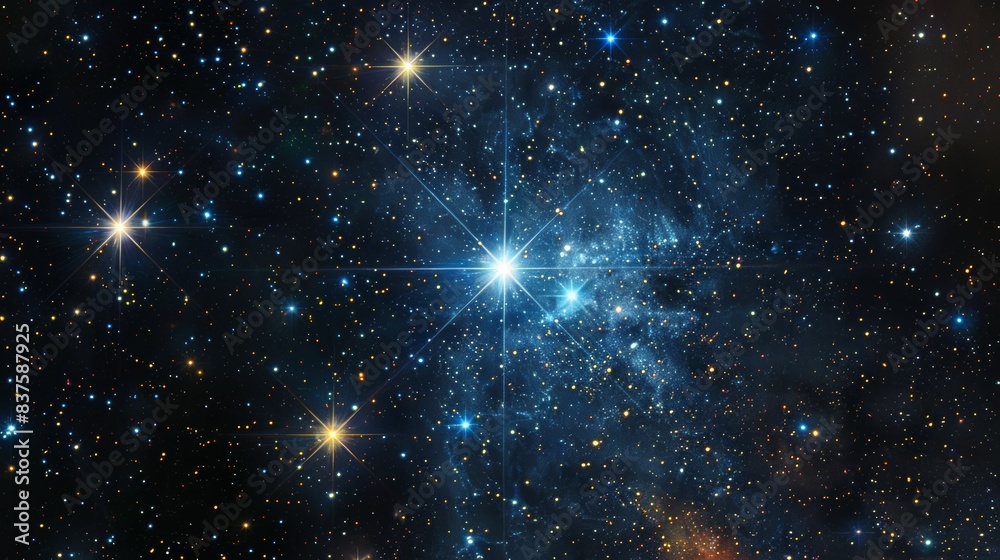 Poster the bright star rigel in the constellation orion