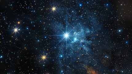 Obraz premium The Bright Star Rigel in the Constellation Orion 