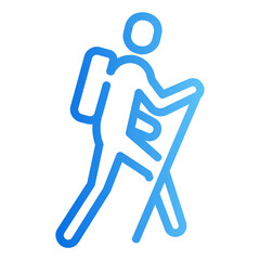 hiking gradient icon