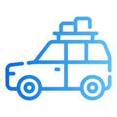 road trip gradient icon