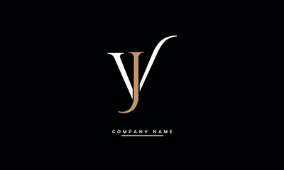 VJ, JV, V, J Abstract Letters Logo Monogram