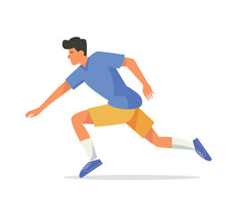 boy running vector illustration