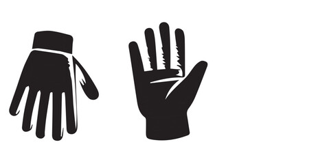 hands up down silhouette icon illustration