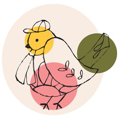 Hand Drawn Bird Character