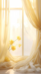 Curtains in the morning sun