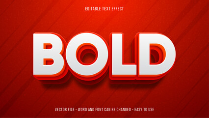 Bold editable text effect 3d style