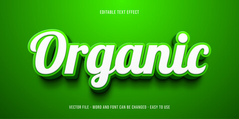 Organic editable text effect 3d style