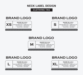 Neck Label Clothing Tag Template Concept Vector or EPS