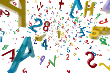 Complex Algebraic Expression Isolated on Transparent Background