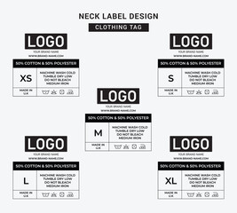 Neck Label Clothing Tag Template Concept Vector or EPS
