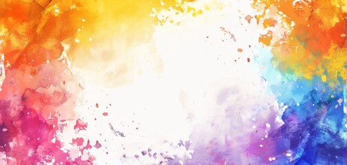 Abstract watercolor painting. Colorful brushstrokes.