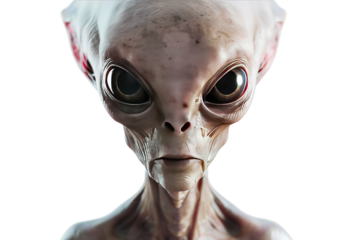 Mechanical Alien Isolated on Transparent Background