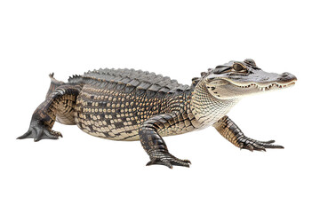 Fototapeta premium Alligator Wildlife Scene Isolated on Transparent Background
