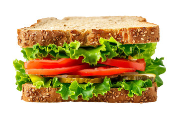 Freshly Made Veggie Sandwich with Sesame Seed Bread