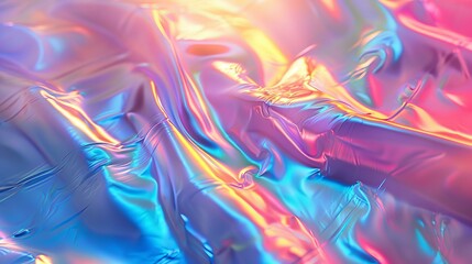 Obraz premium Vibrant Iridescent Holographic Foil Abstract Background