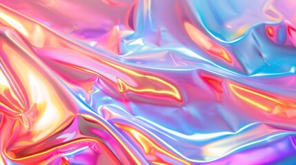 Fototapeta premium Vibrant Iridescent Holographic Foil Abstract Background
