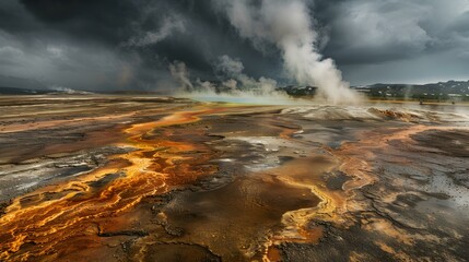 Geyser fields steaming img