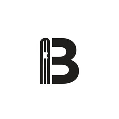 Letter B book logo icon vector template