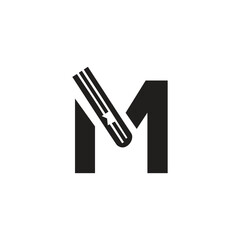 Letter M book logo icon vector template