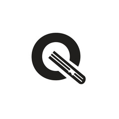 Letter Q book logo icon vector template