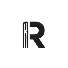 Letter R book logo icon vector template