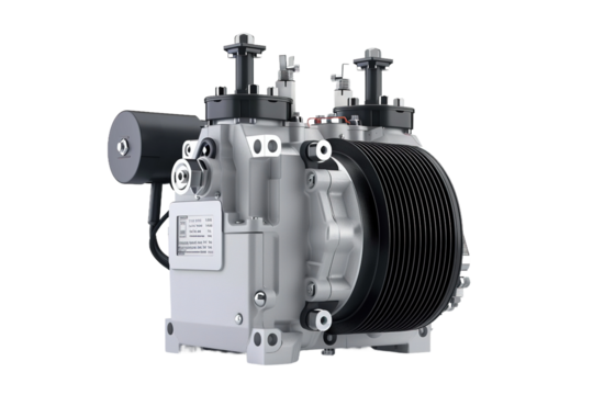 Silent Professional Air Compressor Isolated on Transparent Background