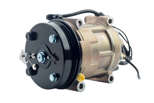 Portable Professional Air Compressor Isolated on Transparent Background