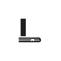 Letter L book logo icon vector template