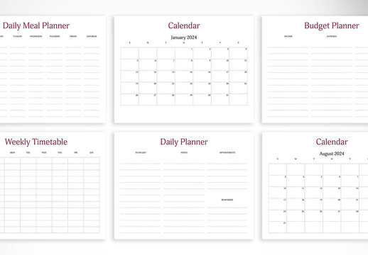 2025 Daily Planner Layout