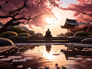 chinese temple in the morning