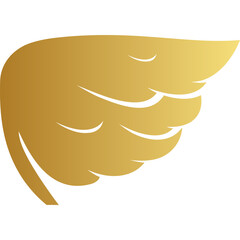 Golden Wings Vector Icon Symbolizing Luxury and Elegance. Vector Stock Illustration