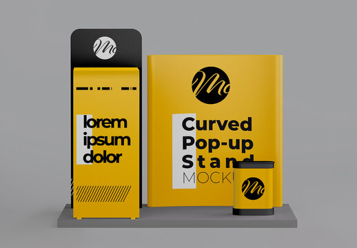 Stand with Curve Panel and Banners