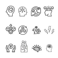 Icon Psychological illustration vector.