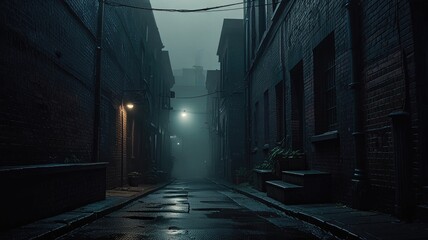 Fototapeta premium Mysterious Hallway when the sky is dark