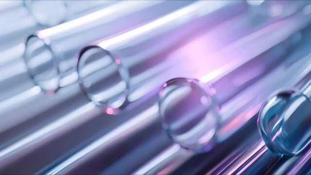 In-depth examination of glass tubes set against a white backdrop. Concept Glass Tubes Analysis, White Background Photography, Detailed Examination, Scientific Still Life, Transparent Objects