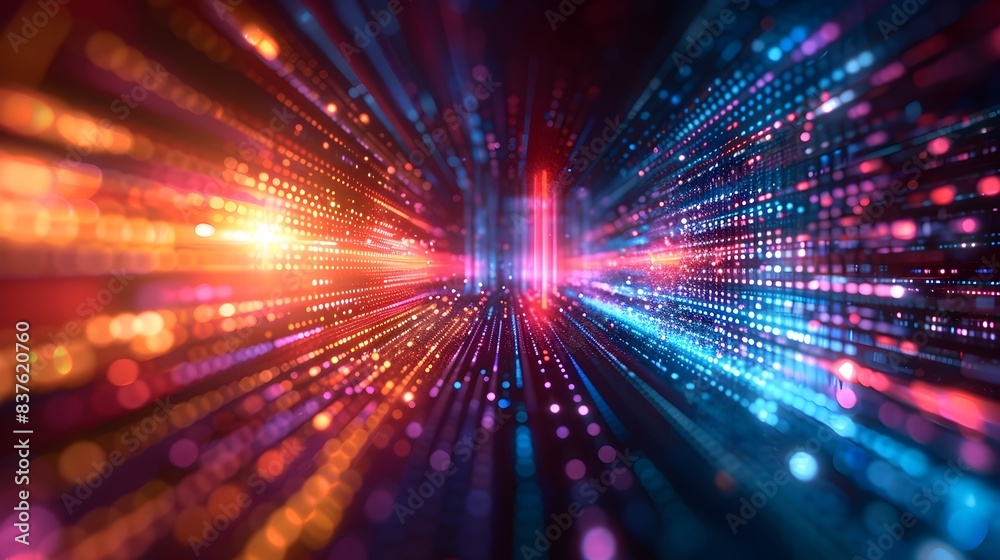 Wall mural vibrant 5g network infrastructure with dynamic data transfer and connectivity